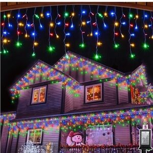 Solar Icicle Christmas Lights